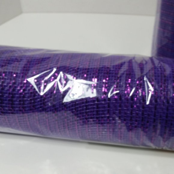 Purple Deco Mesh 21" Wreaths Crafts 3 Rolls - Picture 5 of 6
